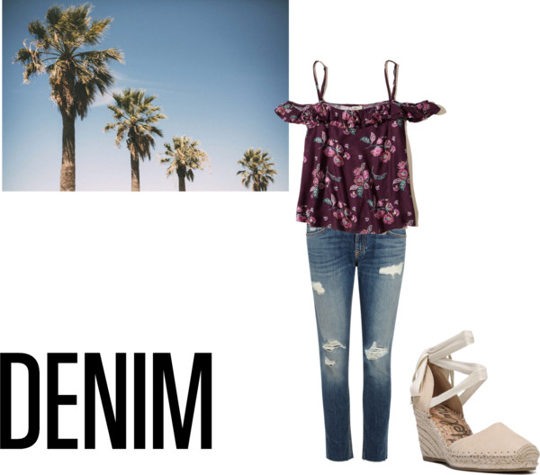 Mid Rise Distressed Denim-Sand